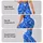 Cobalt Blue White Abstract Lines For Yoga Pilates And Everyday Activewear Leggings - 8