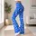 Cobalt Blue White Abstract Lines For Yoga Pilates And Everyday Activewear Leggings - 11