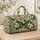 Teal Butterflies and Ivory Blooms for Bohemian Getaways and Garden-Loving Travelers Quilted Weekend Bag - 4
