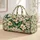 Teal Butterflies and Ivory Blooms for Bohemian Getaways and Garden-Loving Travelers Quilted Weekend Bag - 1