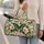 Teal Butterflies and Ivory Blooms for Bohemian Getaways and Garden-Loving Travelers Quilted Weekend Bag - 2