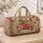 Coral Rose and Wildflower Botanical Art for Romantic Weekend Getaways Quilted Weekend Bag - 4