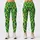 Vivid Green Diamond Motifs for Yoga, Pilates, Everyday Fitness, and Casual Wear Leggings - 3