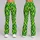 Vivid Green Diamond Motifs for Yoga, Pilates, Everyday Fitness, and Casual Wear Leggings - 9