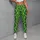 Vivid Green Diamond Motifs for Yoga, Pilates, Everyday Fitness, and Casual Wear Leggings - 5