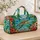 Tropical Sea Turtle And Hibiscus For Sunny Coastal Getaways And Relaxed Beach Travel Quilted Weekend Bag - 4
