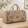 Vintage Rose Sprigs for Coastal Weekend Escapes and Romantic Getaway Travel Lovers Quilted Weekend Bag - 4