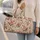 Vintage Rose Sprigs for Coastal Weekend Escapes and Romantic Getaway Travel Lovers Quilted Weekend Bag - 2