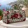 Burgundy Peonies and Emerald Dots for Coastal Getaways and Relaxed Weekend Escapes Quilted Weekend Bag - 5