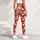Red Ivory Diamond Checks With Dainty Blooms for Yoga and Weekend Outings Leggings - 6