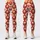 Red Ivory Diamond Checks With Dainty Blooms for Yoga and Weekend Outings Leggings - 3
