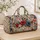 Red And Blue Garden Florals For Relaxed Weekend Escapes And Sunlit Resort Getaways Quilted Weekend Bag - 4