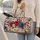 Red And Blue Garden Florals For Relaxed Weekend Escapes And Sunlit Resort Getaways Quilted Weekend Bag - 2