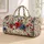 Red And Blue Garden Florals For Relaxed Weekend Escapes And Sunlit Resort Getaways Quilted Weekend Bag - 1