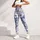 Blue Watercolor Wildflowers for Yoga, Pilates, and Everyday Studio-to-Street Style Leggings - 4