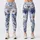 Blue Watercolor Wildflowers for Yoga, Pilates, and Everyday Studio-to-Street Style Leggings - 3