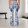 Blue Watercolor Wildflowers for Yoga, Pilates, and Everyday Studio-to-Street Style Leggings - 10