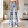 Blue Watercolor Wildflowers for Yoga, Pilates, and Everyday Studio-to-Street Style Leggings - 11