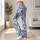 Blue Watercolor Wildflowers for Yoga, Pilates, and Everyday Studio-to-Street Style Leggings - 12