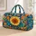 Bold Sunflower and Coastal Patchwork for Sunny Beach Days and Relaxed Summer Getaways Quilted Weekend Bag - 1