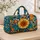 Bold Sunflower and Coastal Patchwork for Sunny Beach Days and Relaxed Summer Getaways Quilted Weekend Bag - 4