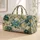 Teal Wildflower Blooms for Weekend Travel, Garden Getaways and Relaxed Yoga Days Away Quilted Weekend Bag - 1
