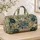 Teal Wildflower Blooms for Weekend Travel, Garden Getaways and Relaxed Yoga Days Away Quilted Weekend Bag - 4