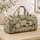 Ivory Rose And Sage Botanical Blooms For Garden Getaways And Relaxed Travel Days Quilted Weekend Bag - 4