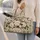 Ivory Rose And Sage Botanical Blooms For Garden Getaways And Relaxed Travel Days Quilted Weekend Bag - 2