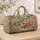 Blush Roses And Wildflower Botanicals For Tropical Beach Escapes And Weekend Getaways Quilted Weekend Bag - 4