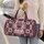 Purple Heart Patchwork for Romantic Beach Getaways and Relaxed Weekend Escapes Quilted Weekend Bag - 2