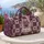 Purple Heart Patchwork for Romantic Beach Getaways and Relaxed Weekend Escapes Quilted Weekend Bag - 5
