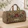 Vintage Burgundy And Navy Florals For Romantic Road Trips And Weekend Getaways Quilted Weekend Bag - 4