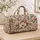 Ivory Rose Magnolia Florals for Beach Getaways and Relaxed Weekend Escapes Quilted Weekend Bag - 4