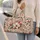 Ivory Rose Magnolia Florals for Beach Getaways and Relaxed Weekend Escapes Quilted Weekend Bag - 2