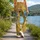 Mustard Blue Wildflowers for Pilates, Gym, And Everyday Wellness Leggings - 12