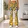Mustard Blue Wildflowers for Pilates, Gym, And Everyday Wellness Leggings - 10