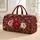 Raspberry Rose and Ivory Botanical Florals for Beach Holidays and Weekend Getaways Quilted Weekend Bag - 1