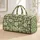 Sage Gingham Daisies for Cottage Getaways and Sunny Weekend Travel Adventures Quilted Weekend Bag - 1