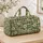 Sage Gingham Daisies for Cottage Getaways and Sunny Weekend Travel Adventures Quilted Weekend Bag - 4