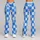 Blue And White Mosaic Checks For Yoga, Pilates And Everyday Activewear Leggings - 9