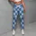Blue And White Mosaic Checks For Yoga, Pilates And Everyday Activewear Leggings - 6