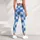 Blue And White Mosaic Checks For Yoga, Pilates And Everyday Activewear Leggings - 5