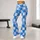 Blue And White Mosaic Checks For Yoga, Pilates And Everyday Activewear Leggings - 10
