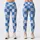 Blue And White Mosaic Checks For Yoga, Pilates And Everyday Activewear Leggings - 3