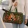 Woodland Foxes, Mushrooms And Autumn Leaves For Cozy Weekend Getaways, Nature Lovers Quilted Weekend Bag - 2