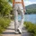 Ivory Charcoal Stars for Yoga, Pilates, and Everyday Casual Wear Leggings - 12