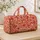 Retro Nested Hearts in Sunset Orange for Romantic Getaways and Colorful Road Trips Quilted Weekend Bag - 4