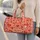 Retro Nested Hearts in Sunset Orange for Romantic Getaways and Colorful Road Trips Quilted Weekend Bag - 2