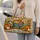 Sunflower Pumpkin Corn Harvest Scene for Autumn Getaways and Weekend Adventures Quilted Weekend Bag - 2